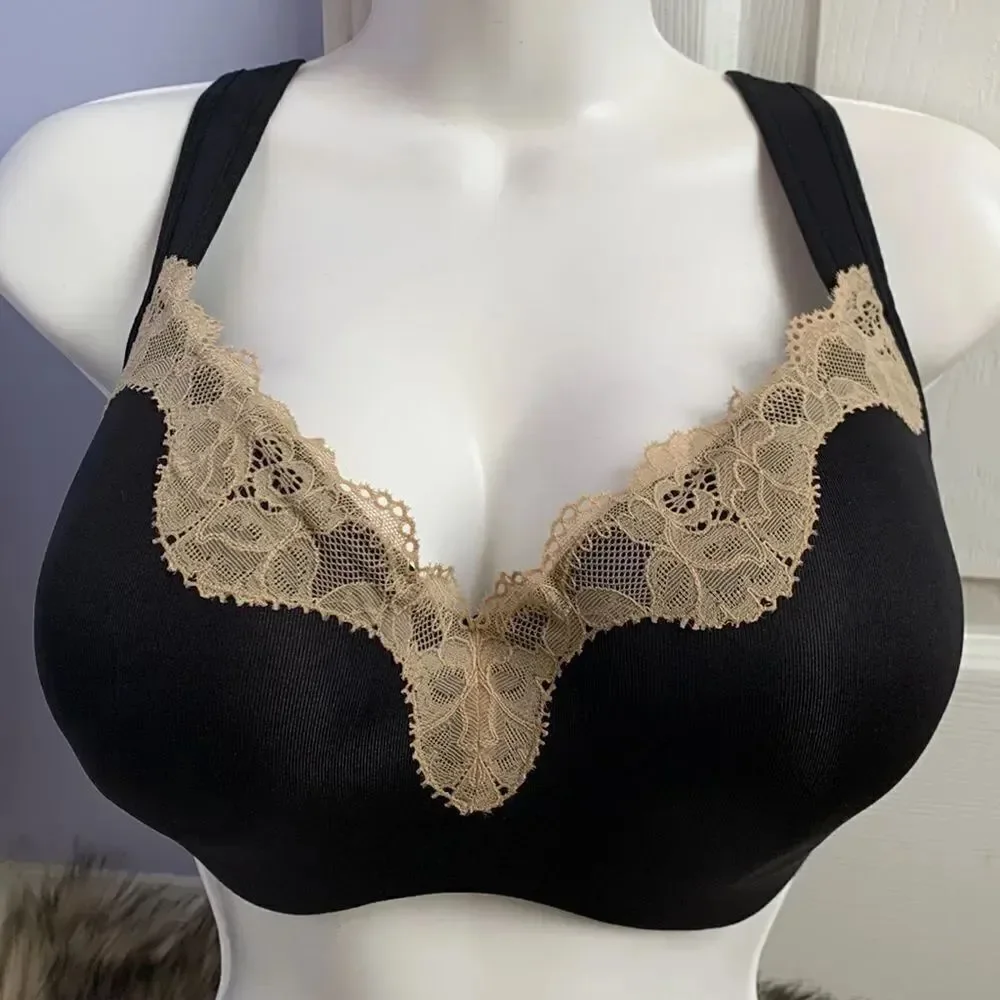 Lane Bryant Cacique Smooth Balconette Lightly Lined Bra Black 40DD